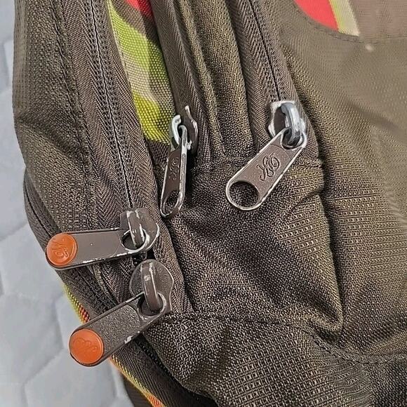 Dakine Womens Prom Pack Backpack Brown Stripes Hiking School Rucksack - Picture 10 of 16